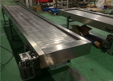 Zzgenerate Freezer Assembly Line Stainless Steel Slat Chain Conveyor for Sale