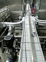 Stainless Steel Slat Chain Conveyor for Bottles