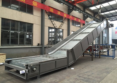 Stainless Steel Inclined Slat Chain Conveyor for Sale
