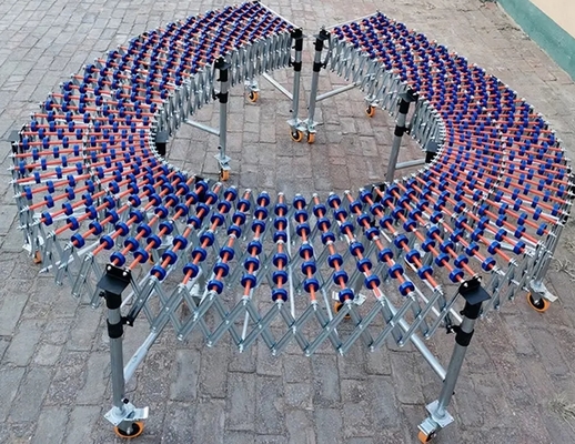 Non-powered Flexible Skate Wheel Conveyor For Loading and Unloading Trucks