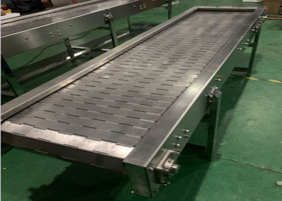 Zzgenerate Freezer Assembly Line Stainless Steel Slat Chain Conveyor for Sale