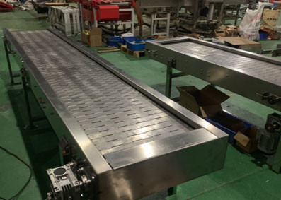 Stainless Steel Slat Chain Conveyor for Freezer Assembly Line