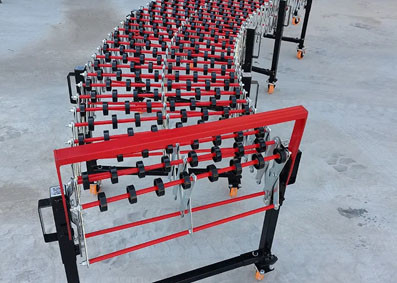 Zzgenerate Various Shapes Plastic Explandable Roller Conveyor for Cartons Conveying